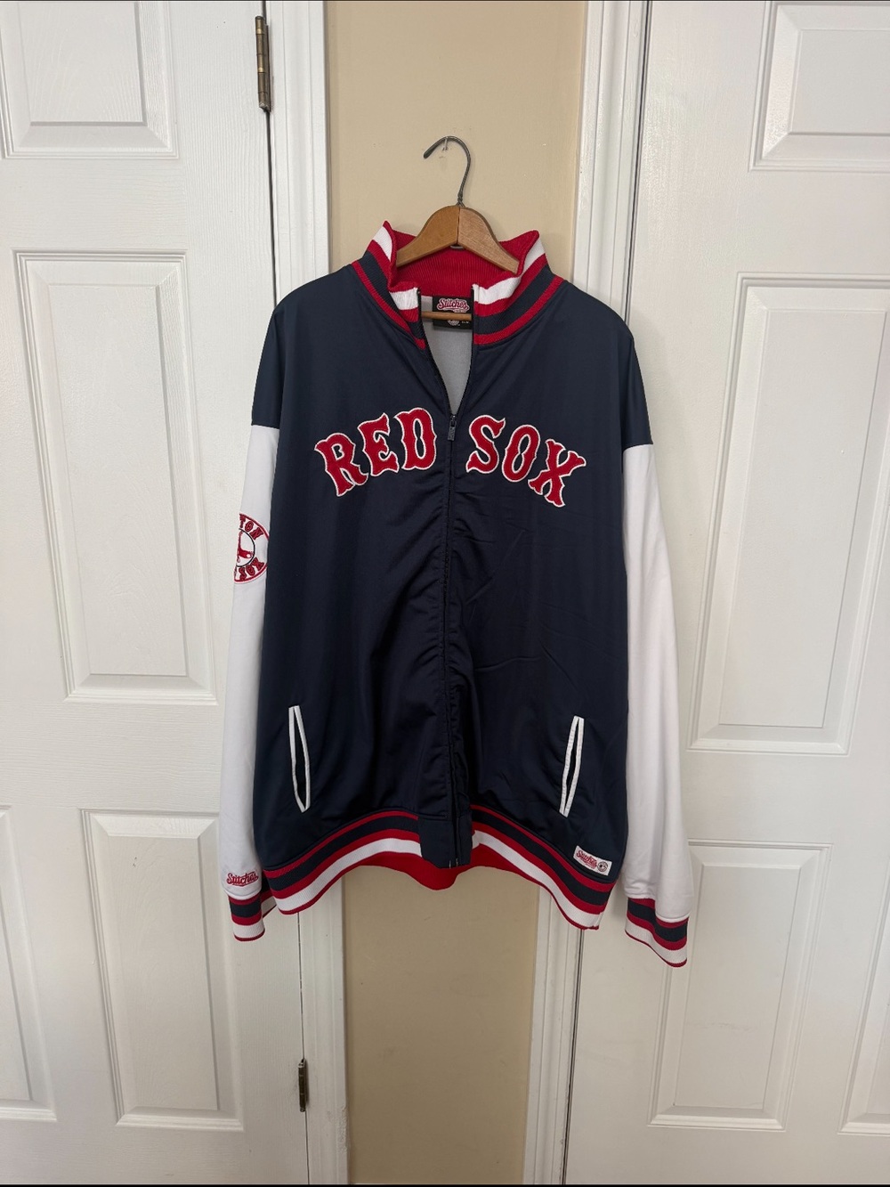 Boston Red Sox Navy & White Bomber Jacket